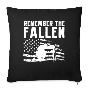Commémoration du Fallen Memorial Day America - Housse de coussin décorative 45 x 45 cm - noir - Devant