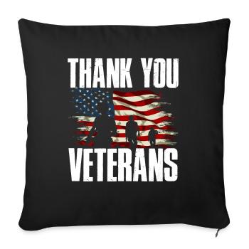 Veteranen Gedenktag Veteranentag Soldat Armee Stre - Sofakissenbezug 45 x 45 cm - Schwarz - Vorne
