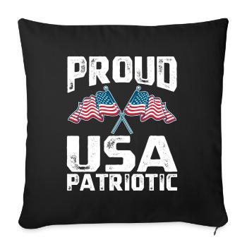 Gedenktag Vierter Juli Stolz auf die USA Patriotis - Sofakissenbezug 45 x 45 cm - Schwarz - Vorne