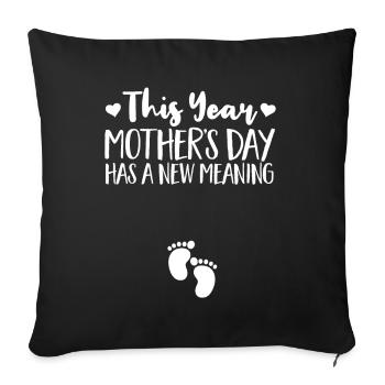 Pregnant mother This year, Mother's Day - Sofa pillowcase 17,3'' x 17,3'' (45 x 45 cm) - black - Front