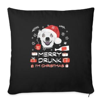 Chihuahua Christmas Market - Sofa pillowcase 17,3'' x 17,3'' (45 x 45 cm) - black - Front