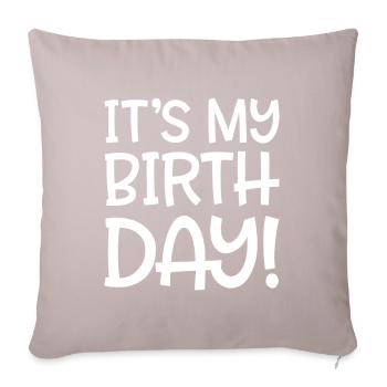 c'est mon anniversaire - Housse de coussin décorative 45 x 45 cm - taupe clair - Devant