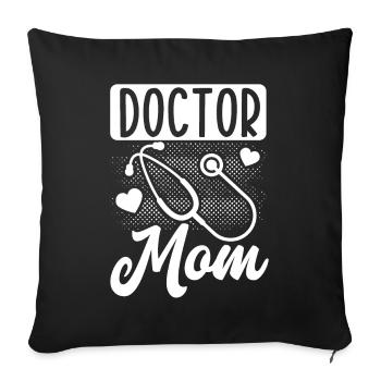Doctor Mama Mother Medical Mother's Day - Sofa pillowcase 17,3'' x 17,3'' (45 x 45 cm) - black - Front