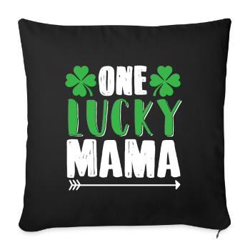 Une joyeuse fête des mères Mama St. Patrick’s Day I - Housse de coussin décorative 45 x 45 cm - noir - Devant