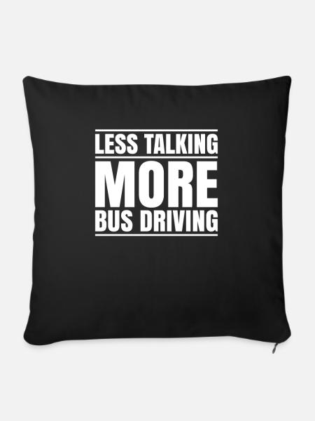 Busfahrer Bus Driver Busman Schulbusfahrer - Sofakissenbezug 45 x 45 cm - Schwarz