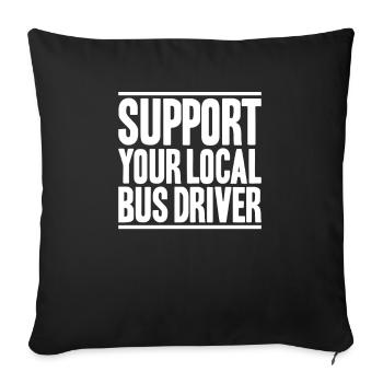 Bus Driver Bus Driver Busman School Bus Driver - Sofa pillowcase 17,3'' x 17,3'' (45 x 45 cm) - black - Front