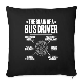 Bus Driver Bus Driver Busman School Bus Driver - Sofa pillowcase 17,3'' x 17,3'' (45 x 45 cm) - black - Front