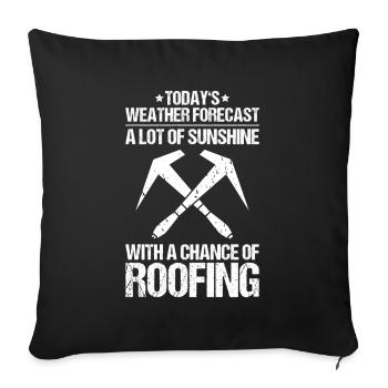 Roofer Roofing Roofing Roofing Roofers Roofing - Sofa pillowcase 17,3'' x 17,3'' (45 x 45 cm) - black - Front