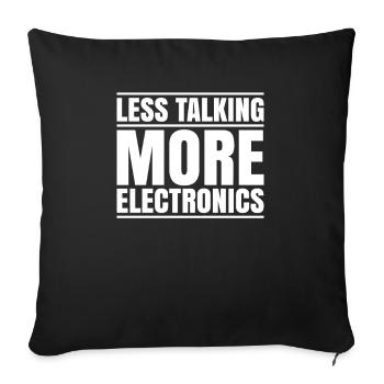 Elektroniker Elektriker Electrician Lineman - Sofakissenbezug 45 x 45 cm - Schwarz - Vorne