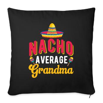 Cinco de Mayo Nacho Durchschnittliche Oma Mexikani - Sofakissenbezug 45 x 45 cm - Schwarz - Vorne