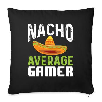 Cinco de Mayo Nacho Average Gamer Gaming Mexicanis - Housse de coussin décorative 45 x 45 cm - noir - Devant