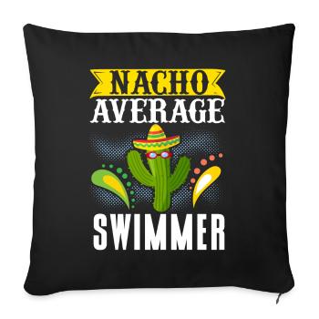 Cinco de Mayo Nacho Average Swimmers Swim Me - Sofa pillowcase 17,3'' x 17,3'' (45 x 45 cm) - black - Front