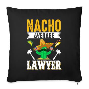 Cinco de Mayo Nacho Durchschnittlicher Anwalt Rech - Sofakissenbezug 45 x 45 cm - Schwarz - Vorne