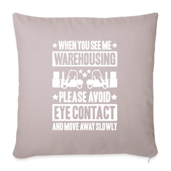 Fachkraft für Lagerlogistik Warehouse Worker Lager - Sofakissenbezug 45 x 45 cm - helles Taupe - Vorne