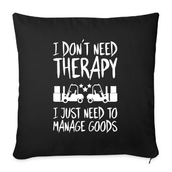 Spécialiste de la logistique d’entrepôt Entrepôt - Housse de coussin décorative 45 x 45 cm - noir - Devant