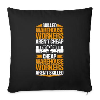 Warehouse Logistics Specialist Warehouse Worker Warehouse - Sofa pillowcase 17,3'' x 17,3'' (45 x 45 cm) - black - Front