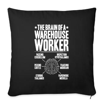 Warehouse Logistics Specialist Warehouse Worker Warehouse - Sofa pillowcase 17,3'' x 17,3'' (45 x 45 cm) - black - Front