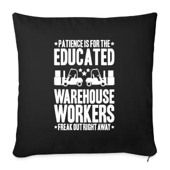 Warehouse Logistics Specialist Warehouse Worker Warehouse - Sofa pillowcase 17,3'' x 17,3'' (45 x 45 cm) - black - Front