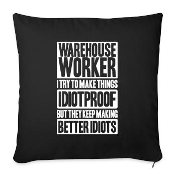 Warehouse Logistics Specialist Warehouse Worker Warehouse - Sofa pillowcase 17,3'' x 17,3'' (45 x 45 cm) - black - Front