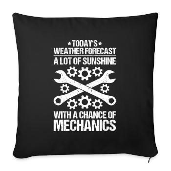 Mécanicien Mécanicien Mécanicien - Housse de coussin décorative 45 x 45 cm - noir - Devant