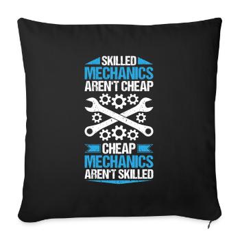 Mécanicien Mécanicien Mécanicien - Housse de coussin décorative 45 x 45 cm - noir - Devant