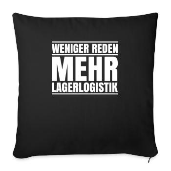 Fachkraft für Lagerlogistik Warehouse Worker Lager - Sofakissenbezug 45 x 45 cm - Schwarz - Vorne