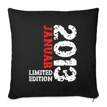 2013 Janvier Édition Limitée Déco Tenue D’anniversaire - Housse de coussin décorative 45 x 45 cm - noir - Devant