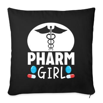 Pharmacist Pharmacist Pharmacy assistant - Sofa pillowcase 17,3'' x 17,3'' (45 x 45 cm) - black - Front