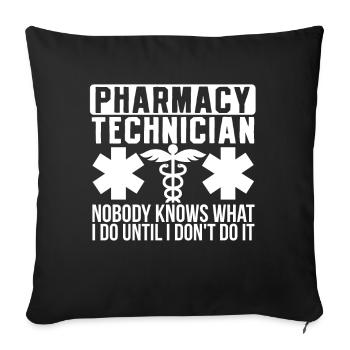 Pharmazietechniker CPhT Zertifizierte Apotheke Pha - Sofakissenbezug 45 x 45 cm - Schwarz - Vorne