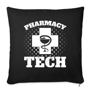 Pharmazietechniker CPhT Zertifizierter Pharmaziete - Sofakissenbezug 45 x 45 cm - Schwarz - Vorne