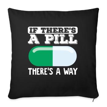 Apotheker Pharmazietechniker Wenn es eine Pille gi - Sofakissenbezug 45 x 45 cm - Schwarz - Vorne