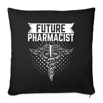 Zukünftiger Pharmazeut Pharmaziestudent Abschlussf - Sofakissenbezug 45 x 45 cm - Schwarz - Vorne