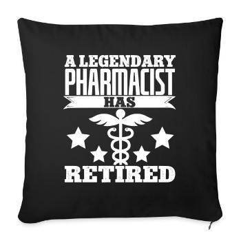 Pharmacien à la retraite Un pharmacien légendaire ha - Housse de coussin décorative 45 x 45 cm - noir - Devant