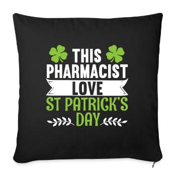 Pharmacist Pharmacy This pharmacist loves the St. - Sofa pillowcase 17,3'' x 17,3'' (45 x 45 cm) - black - Front