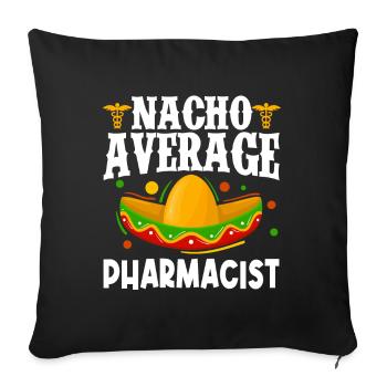 Nacho Pharmacien Moyenne Pharmacie Cinco de May - Housse de coussin décorative 45 x 45 cm - noir - Devant