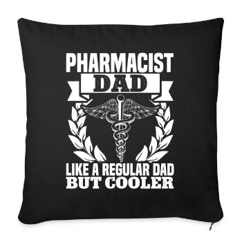 Pharmacienne Mama Pharmacie Médecine Fête des mères - Housse de coussin décorative 45 x 45 cm - noir - Devant
