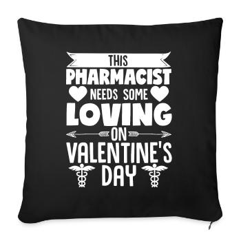 Pharmacist Papa Pharmacy Caduceus Father Father's Day - Sofa pillowcase 17,3'' x 17,3'' (45 x 45 cm) - black - Front