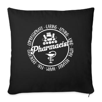 Pharmacist Pharmacy Technician Pharmacist Ph - Sofa pillowcase 17,3'' x 17,3'' (45 x 45 cm) - black - Front