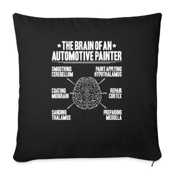 Peintre de véhicules Peintre automobile - Housse de coussin décorative 45 x 45 cm - noir - Devant