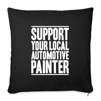 Peintre de véhicules Peintre automobile - Housse de coussin décorative 45 x 45 cm - noir - Devant