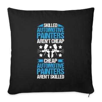 Peintre de véhicules Peintre automobile - Housse de coussin décorative 45 x 45 cm - noir - Devant