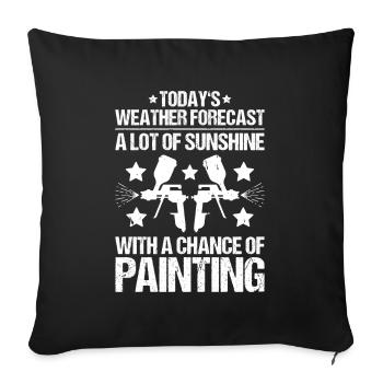 Peintre de véhicules Peintre automobile - Housse de coussin décorative 45 x 45 cm - noir - Devant