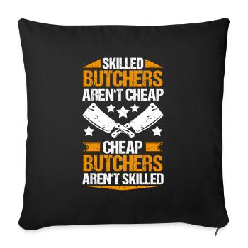 Butcher Butcher Butcher - Sofa pillowcase 17,3'' x 17,3'' (45 x 45 cm) - black - Front