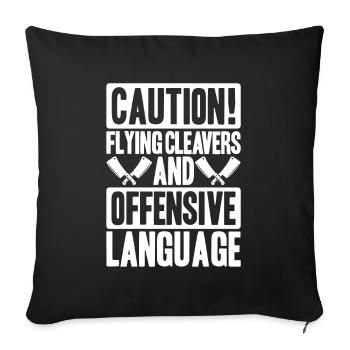 Butcher Butcher Butcher - Sofa pillowcase 17,3'' x 17,3'' (45 x 45 cm) - black - Front