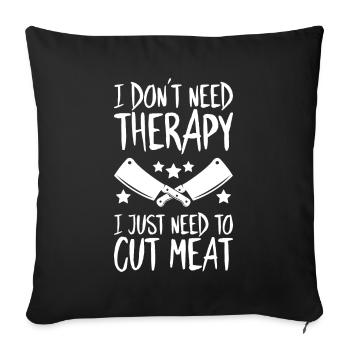 Butcher Butcher Butcher - Sofa pillowcase 17,3'' x 17,3'' (45 x 45 cm) - black - Front