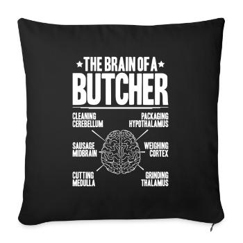 Butcher Butcher Butcher - Sofa pillowcase 17,3'' x 17,3'' (45 x 45 cm) - black - Front