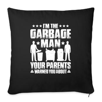 Spécialiste du recyclage et de la gestion des déchets - Housse de coussin décorative 45 x 45 cm - noir - Devant