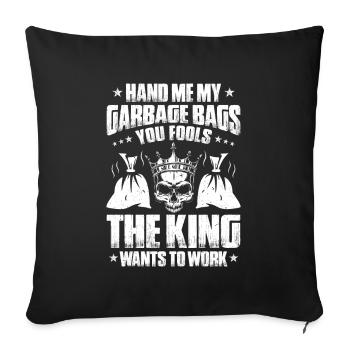 Spécialiste du recyclage et de la gestion des déchets - Housse de coussin décorative 45 x 45 cm - noir - Devant