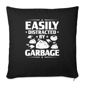 Spécialiste du recyclage et de la gestion des déchets - Housse de coussin décorative 45 x 45 cm - noir - Devant