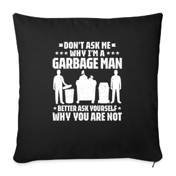 Spécialiste du recyclage et de la gestion des déchets - Housse de coussin décorative 45 x 45 cm - noir - Devant